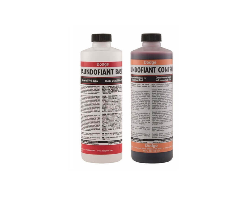 Двухкомпонентная артериальная жидкость Jaundofiant, производитель Dodge, профессиональные средства для бальзамирования от компании TanatoService