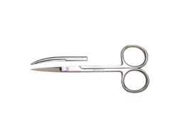 Ножницы с двумя изогнутыми острыми на концах лезвиями Curved Sharp/Sharp Point Scissors, производитель Dodge, инструменты для бальзамирования и посмертного ухода за телом от компании TanatoService