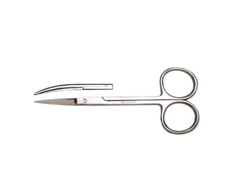 Ножницы с двумя изогнутыми острыми на концах лезвиями Curved Sharp/Sharp Point Scissors, производитель Dodge, инструменты для бальзамирования и посмертного ухода за телом от компании TanatoService