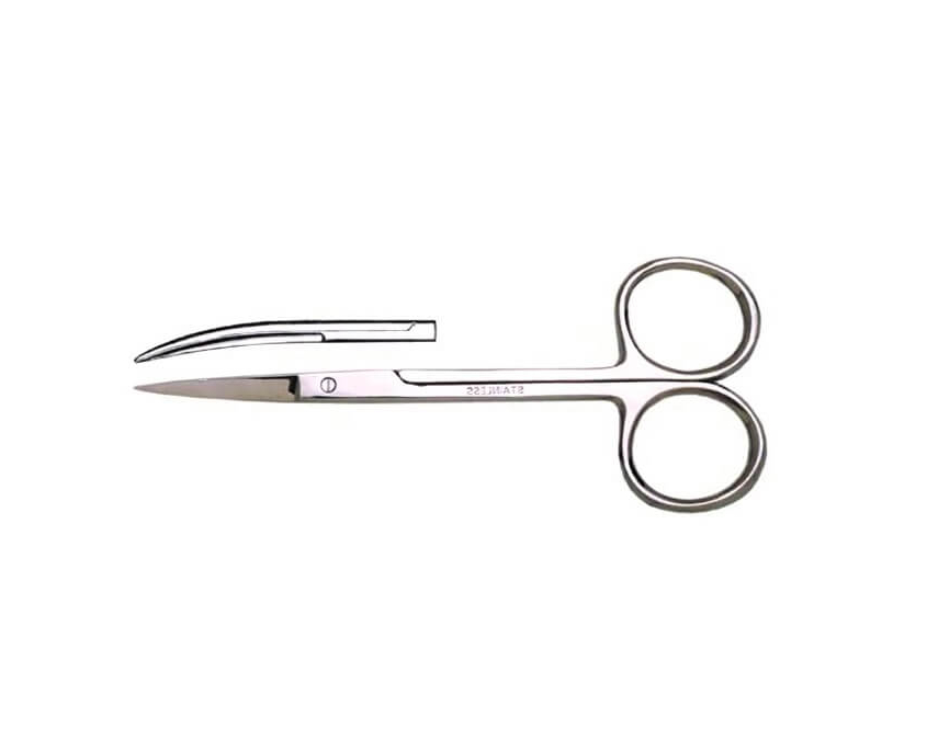 Ножницы с двумя изогнутыми острыми на концах лезвиями Curved Sharp/Sharp Point Scissors, производитель Dodge, инструменты для бальзамирования и посмертного ухода за телом от компании TanatoService