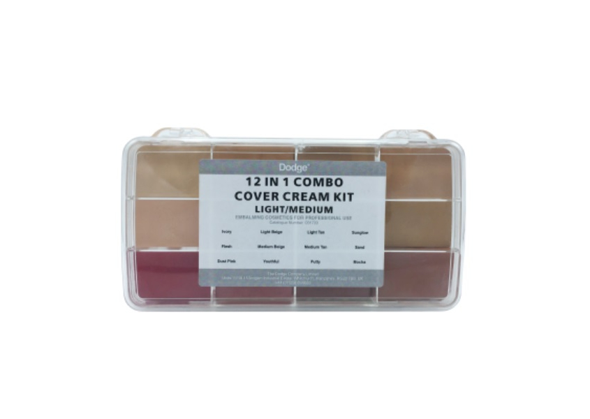 Косметический набор Combo Cover Cream Kit 12 in 1, производитель Dodge, профессиональная танатокосметика для бальзамирования и ухода за телом от компании TanatoService