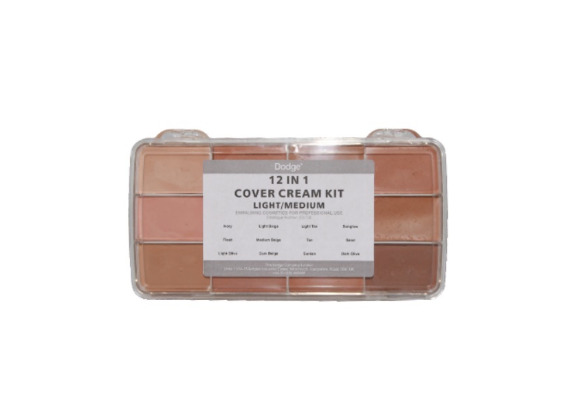 Косметический набор Cover Cream Kit 12 in 1, производитель Dodge, профессиональная танатокосметика для бальзамирования и ухода за телом от компании TanatoService
