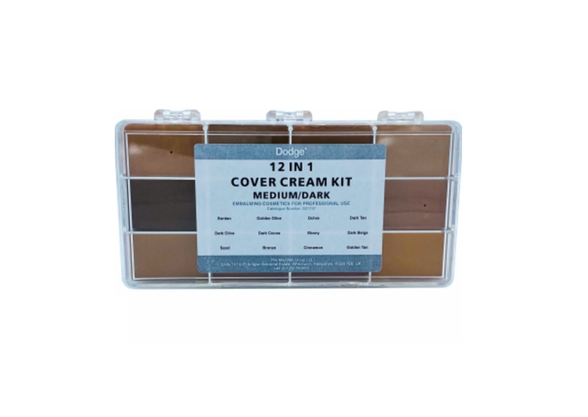Косметический набор Cover Cream Kit 12 in 1, производитель Dodge, профессиональная танатокосметика для бальзамирования и ухода за телом от компании TanatoService