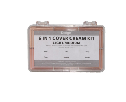 Косметический набор Cover Cream Kit 6 in 1, производитель Dodge, профессиональная танатокосметика для бальзамирования и ухода за телом от компании TanatoService