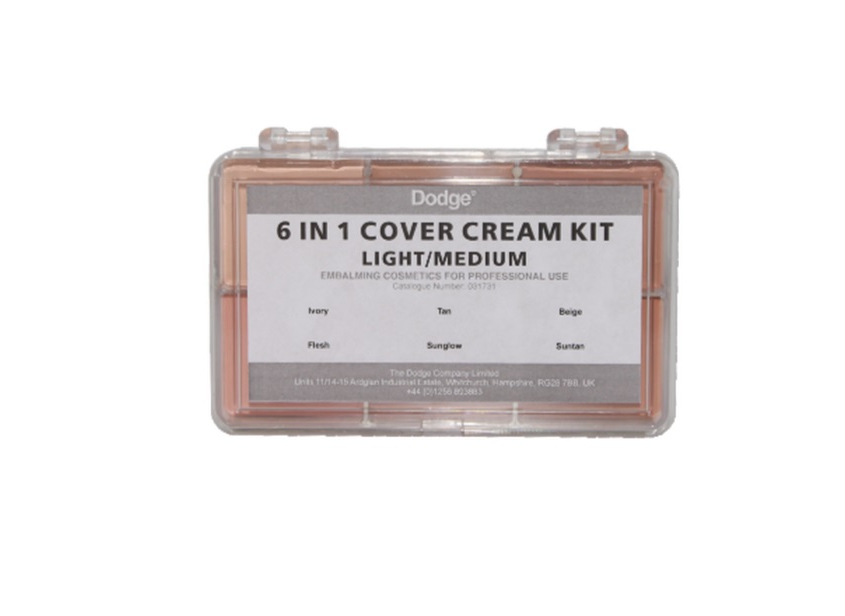 Косметический набор Cover Cream Kit 6 in 1, производитель Dodge, профессиональная танатокосметика для бальзамирования и ухода за телом от компании TanatoService