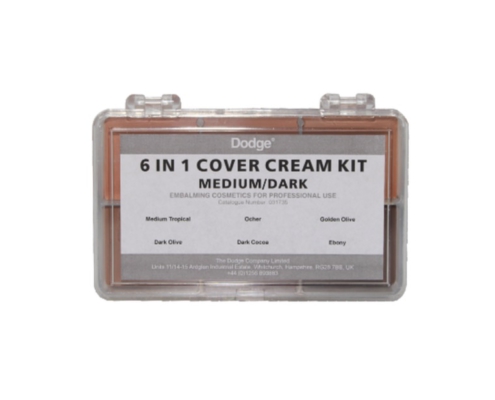Косметический набор Cover Cream Kit 6 in 1, производитель Dodge, профессиональная танатокосметика для бальзамирования и ухода за телом от компании TanatoService
