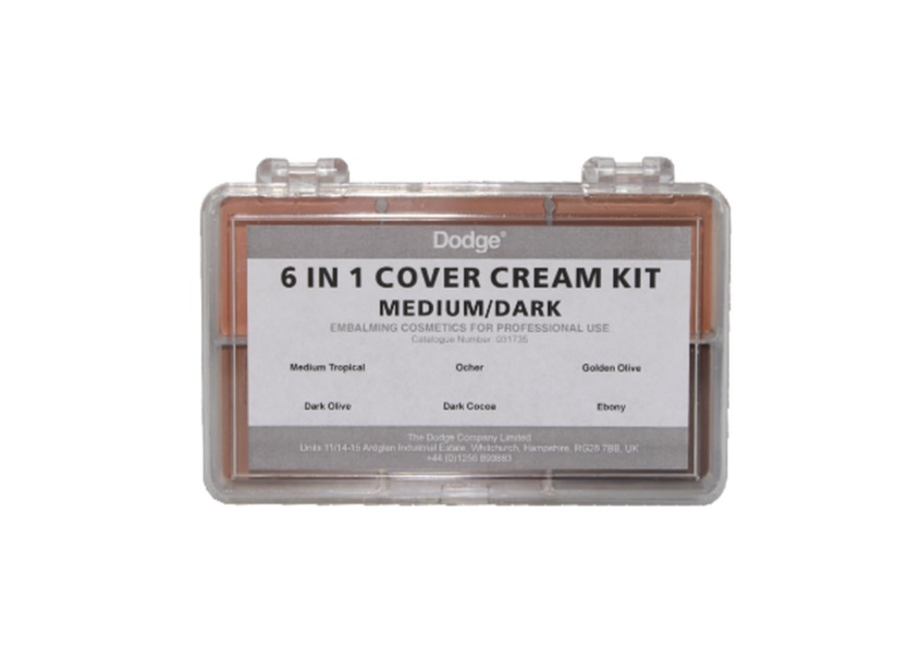 Косметический набор Cover Cream Kit 6 in 1, производитель Dodge, профессиональная танатокосметика для бальзамирования и ухода за телом от компании TanatoService