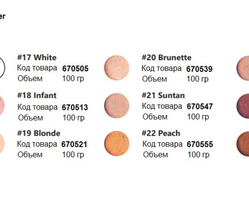 Финишная маскирующая пудра Perma Finishing Powder, производитель Dodge, профессиональная танатокосметика для бальзамирования и ухода за телом от компании TanatoService