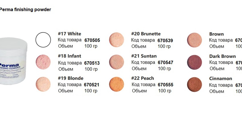 Финишная маскирующая пудра Perma Finishing Powder, производитель Dodge, профессиональная танатокосметика для бальзамирования и ухода за телом от компании TanatoService