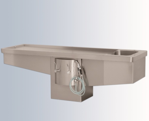 Стол для аутопсии и бальзамирования Delta Evolution II, производитель Hygeco, оборудование для бальзамирования и посмертного ухода за телом от компании TanatoService