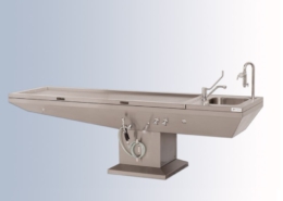 Стол для аутопсии и бальзамирования Autopsy table with extractor, производитель Hygeco, оборудование для бальзамирования и посмертного ухода за телом от компании TanatoService
