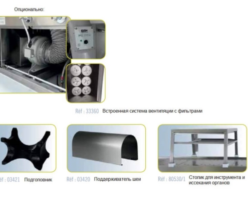 Аксессуары для проведения бальзамирования, производитель Hygeco, оборудование для бальзамирования и посмертного ухода за телом от компании TanatoService